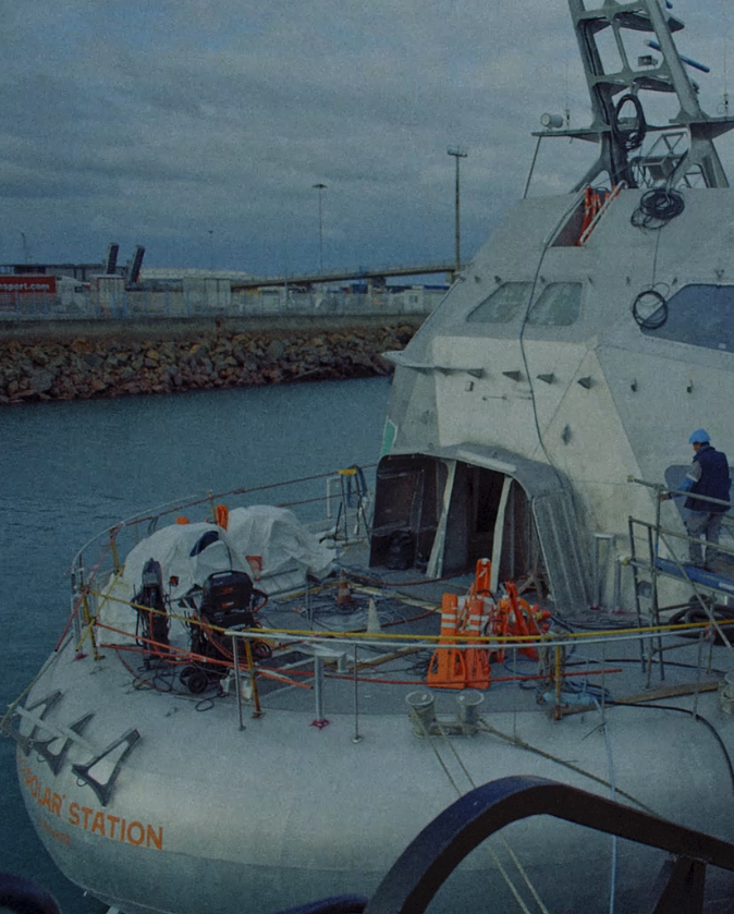 Agnès at Work - At the Future Tara Polar Station in Cherbourg